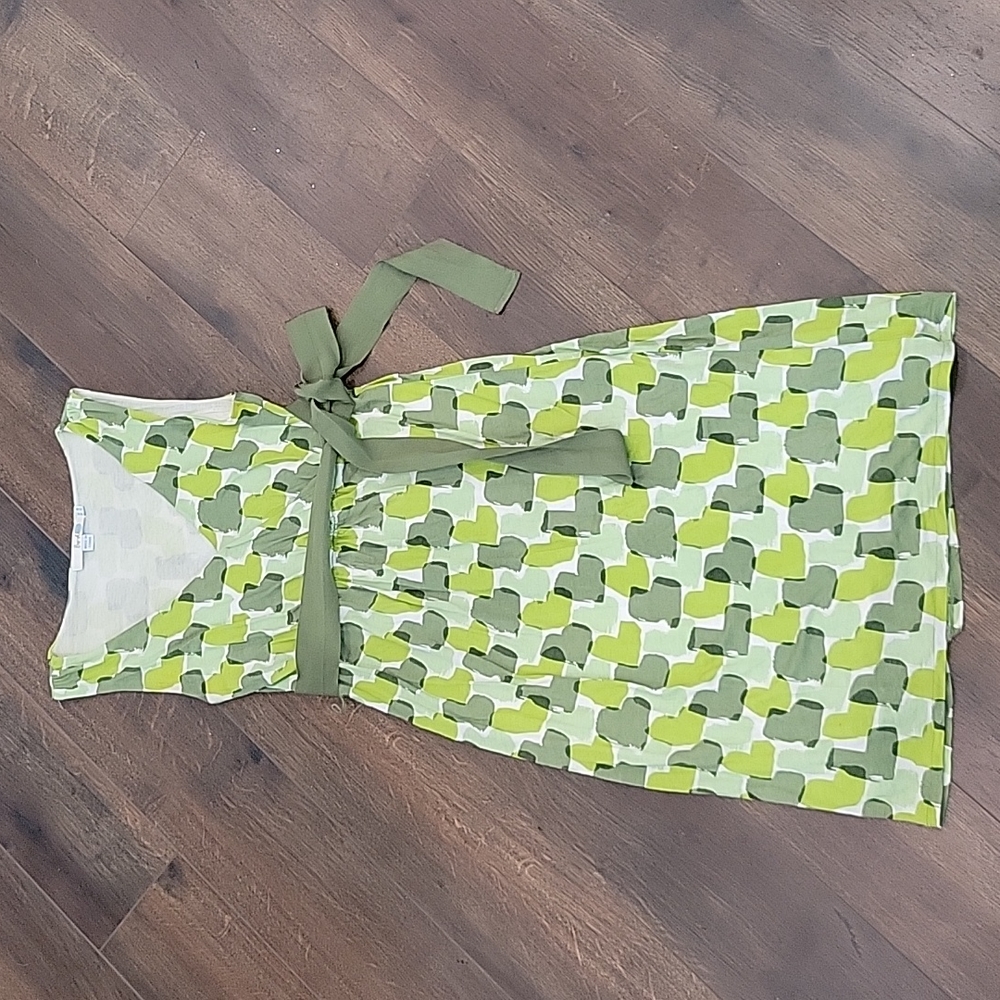 Boden cotton heart ribbon tie dress